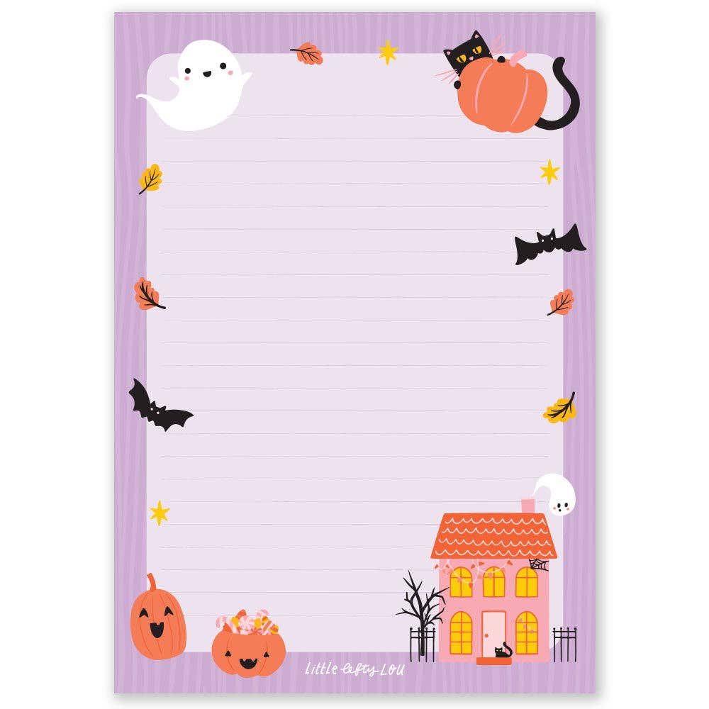 A5 Haunted Halloween Notepad - Dubbelzijdig