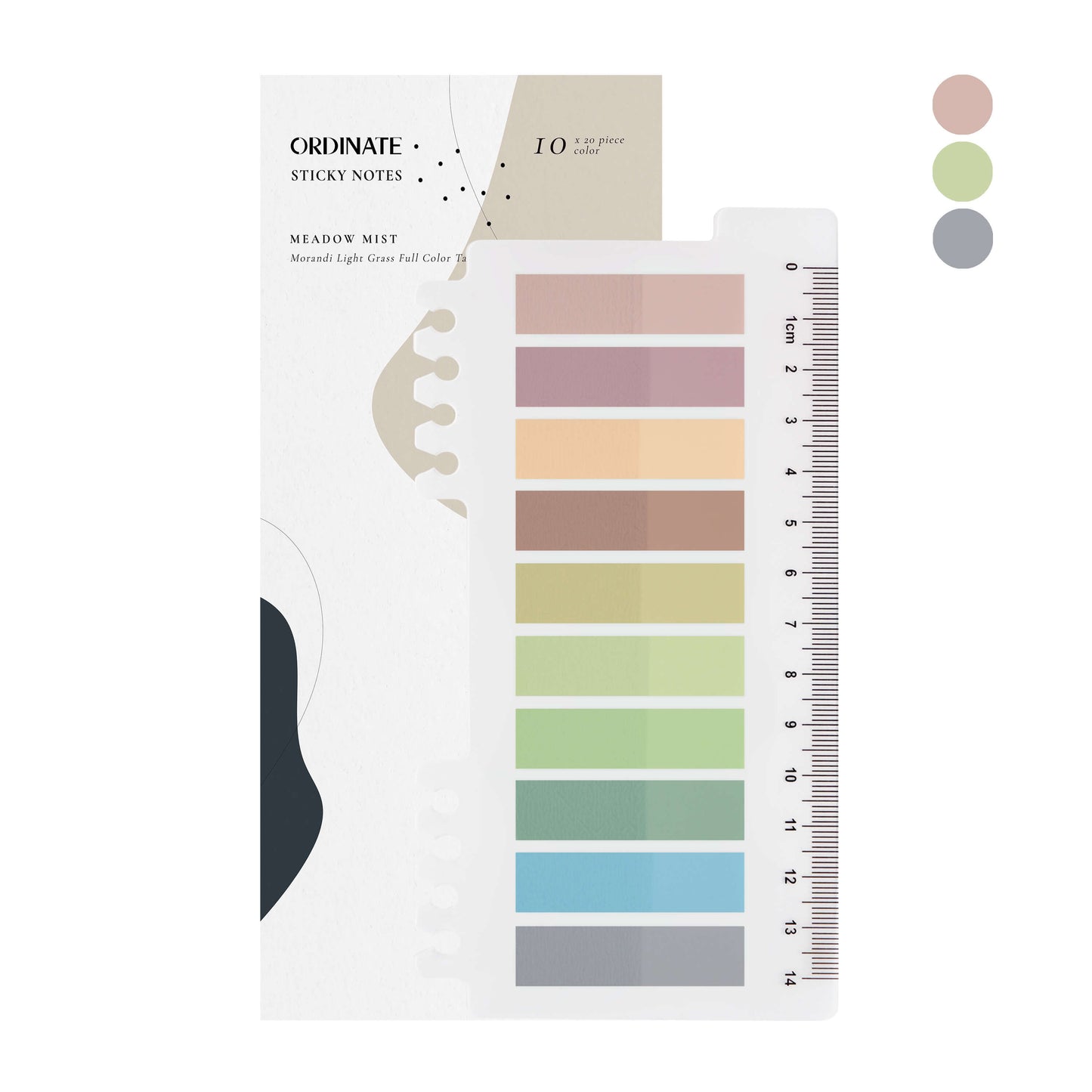 Meadow Mist index zelfklevende notities | Pagina markeringen | Zelfklevende tabs